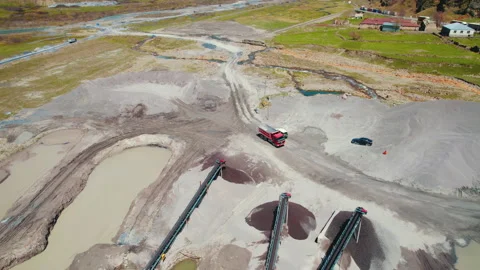 Building permit concept. Construction site at the foot of the mountain Vídeos de archivo 197933542