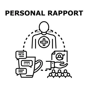 Building personal rapport through communication and connection Stock Illustration