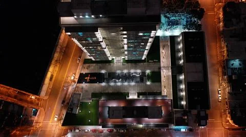 Building perspective at night Stock Photos