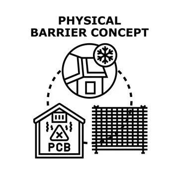Building physical barrier concept providing protection and insulation Ilustración de archivo