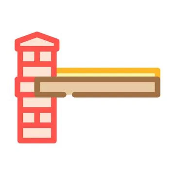 Building pillar supporting construction beam icon Stock Illustration