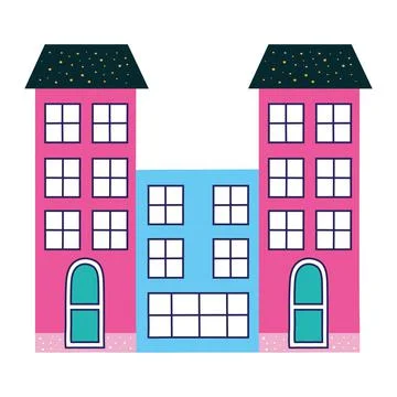 Building pink construction Ilustración de archivo