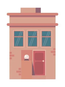 Building pink facade Ilustración de archivo