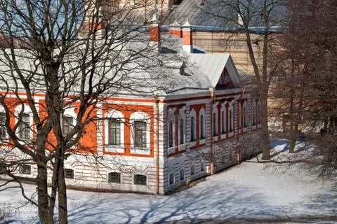 The building in pink. Stock Photos