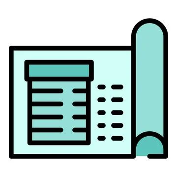 Building plan icon vector flat Ilustración de archivo