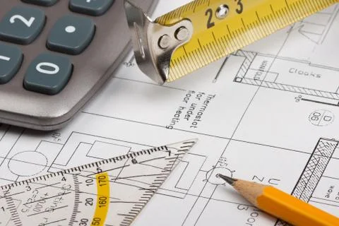 Building plans concept Foto stock