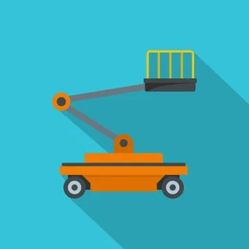 Building platform icon, flat style Ilustración de archivo