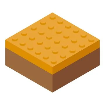 Building platform with studs creating isometric structure for construction Ilustración de archivo