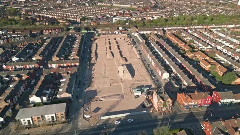 Building plot for affordable housing, Bootle, England Vídeos de archivo 307712532