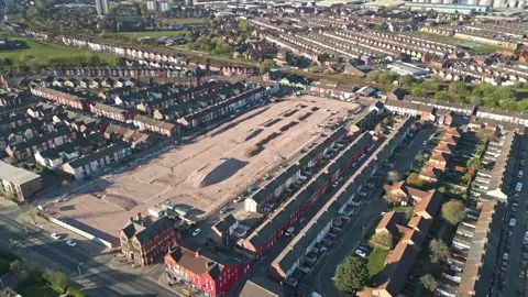 Building plot for affordable housing in Bootle, Liverpool,England Stockbeeldmateriaal 307713223