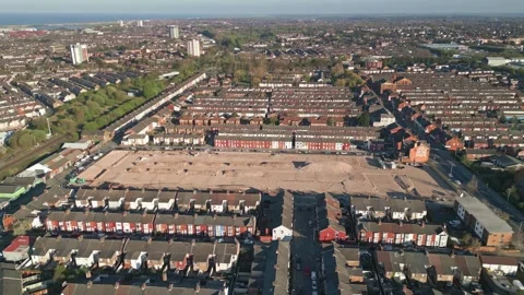 Building plot for new housing, Bootle, England Vídeos de archivo 307712693