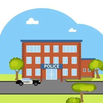 The building of the police Ilustración de archivo