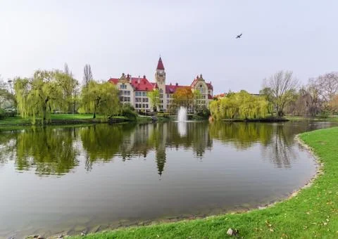 Building of the Polytechnic Institute in Wroclaw Stock Photos