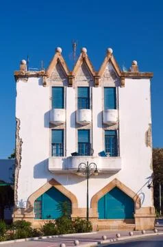 The building in the port Stock Photos