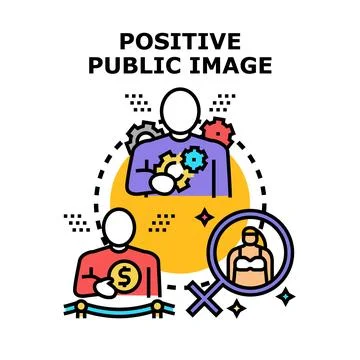 Building positive public image and brand reputation Stock Illustration