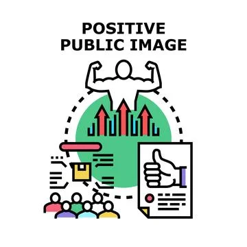 Building positive public image and brand reputation Stock Illustration