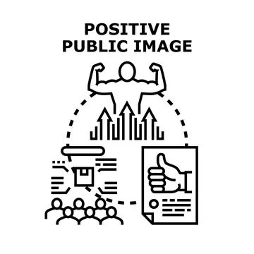 Building positive public image and brand reputation Stock Illustration