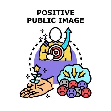 Building positive public image with growth and reputation Stock Illustration
