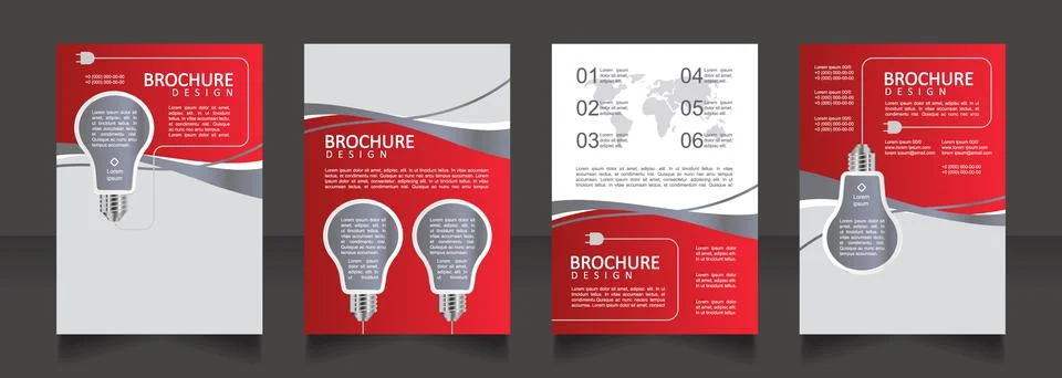 Building power system process ideas blank brochure design Ilustración de archivo