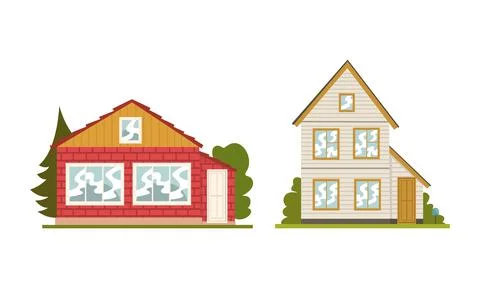 Building Process and Stages of Construction Vector Set Ilustración de archivo