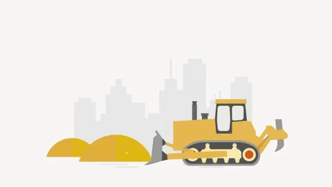 Building process flat icon animation for an explainer video Stock Footage 243061429