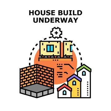 Building process in real estate property development Stock Illustration