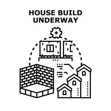 Building process in real estate property development Stock Illustration