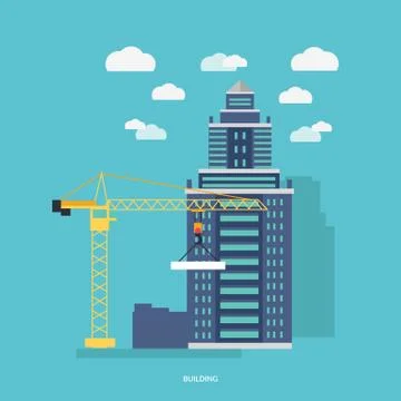 Building Process. Success Engineer Ilustración de archivo