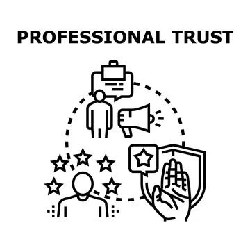 Building professional trust concept representing reliable business Stockillustratie