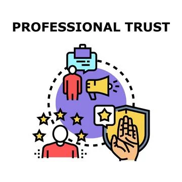 Building professional trust concept representing reliable business Ilustración de archivo