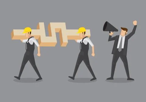 Building Profitable Business Concept Vector Illustration Stock Illustration