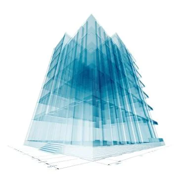 Building project construction 3d rendering Stock Illustration