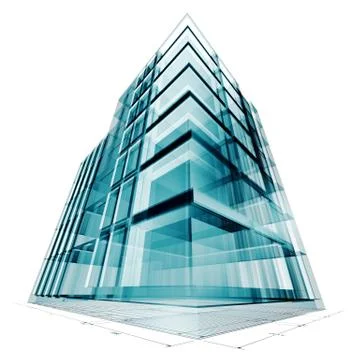 Building project construction 3d rendering Ilustración de archivo