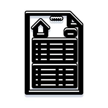 Building project document with architectural data and plans イラスト素材