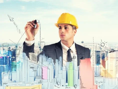 Building project Ilustración de archivo