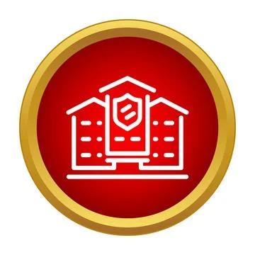 Building protection icon representing property security Stock Illustration
