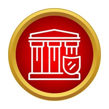 Building protection presenting security for finances and law Ilustración de archivo