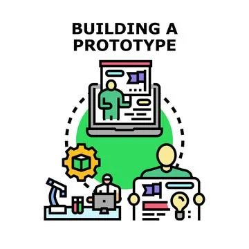 Building prototype for product development and innovation project Stock Illustration