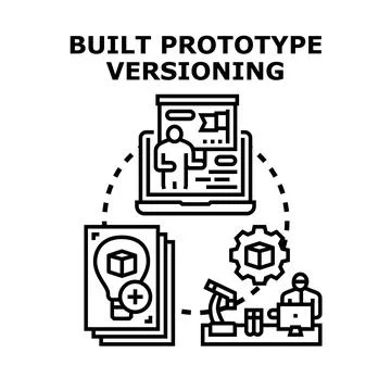 Building prototype versioning software development process Stock Illustration