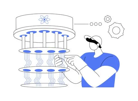 Building quantum computers abstract concept vector illustration. Stock Illustration