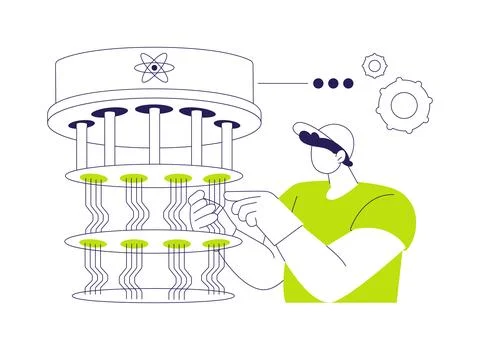 Building quantum computers abstract concept vector illustration. Stock Illustration