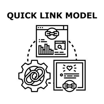 Building quick link model for digital marketing seo optimization Stock Illustration