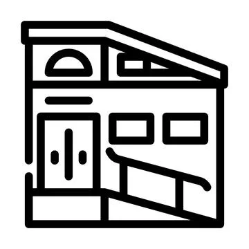 Building ramp line icon vector illustration black Ilustración de archivo