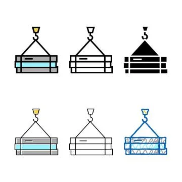 Building range materials transportation color icon vector Stock Illustration