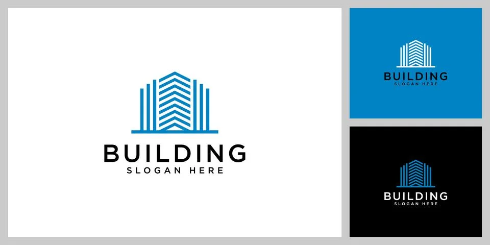 Building real estate vector design template Ilustración de archivo