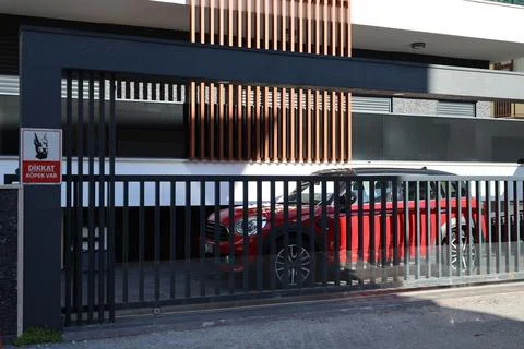 Building red car Stock Photos