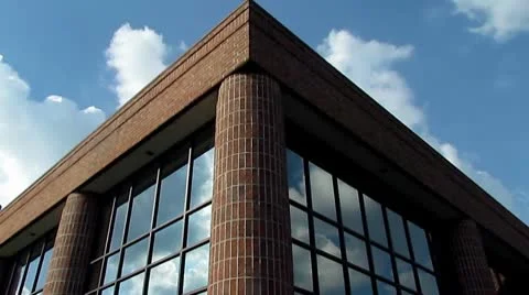Building Reflecting Clouds Timelapse Stock-Footage 10712091