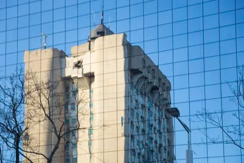 Building reflection Stock Photos
