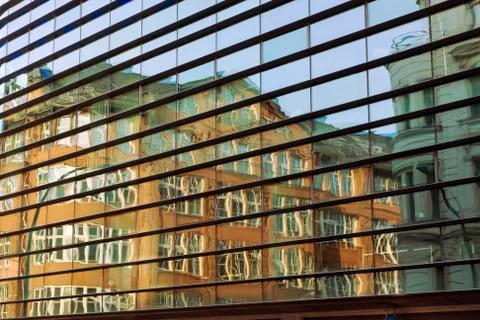 Building reflection Stock Photos
