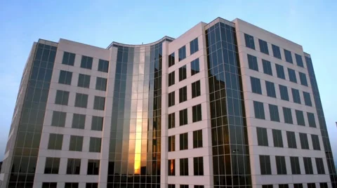 Building with reflection of sunset 動画素材 2263147